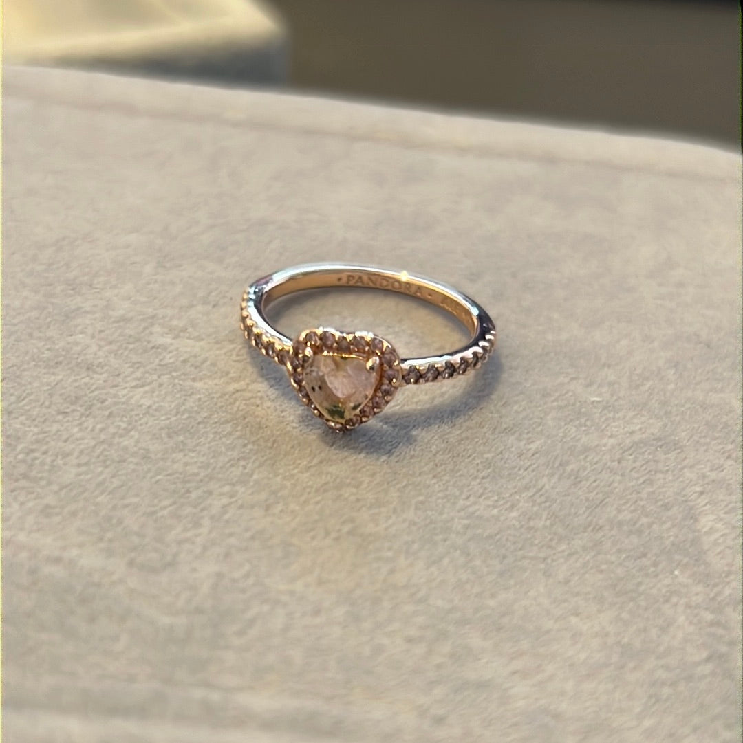 Heart ring deals pandora rose gold