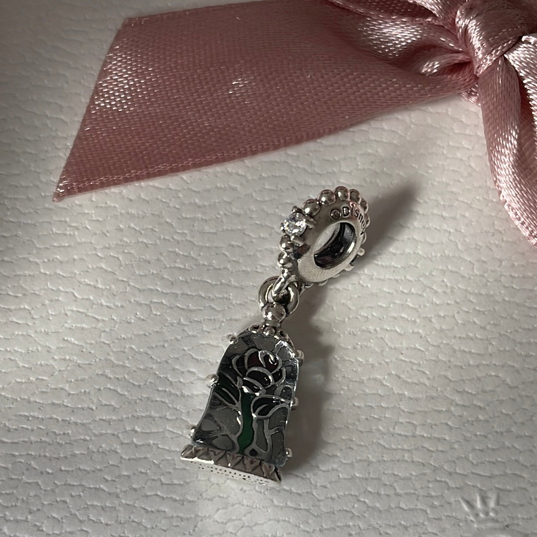 Pandora Disney Beauty & the Beast Enchanted Rose Dangle Charm