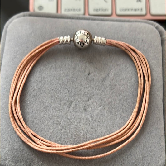 Genuine Pandora Pink String Bracelet 17cm