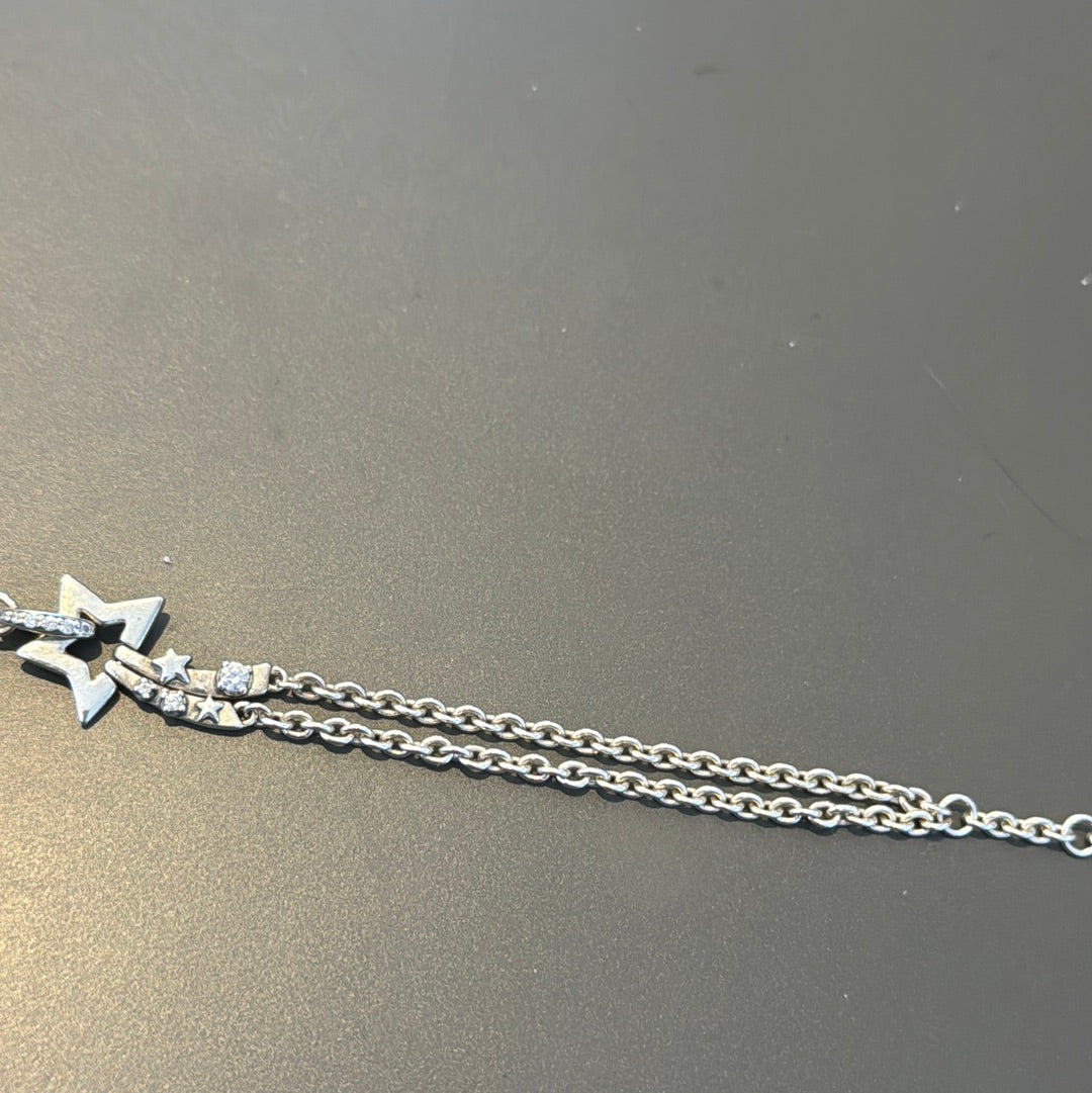 Genuine Pandora Shooting Star Double Chain Bracelet 20cm