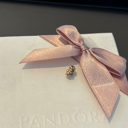 Genuine Pandora Solid Gold 14ct Daisy Diamond Spacer Charm