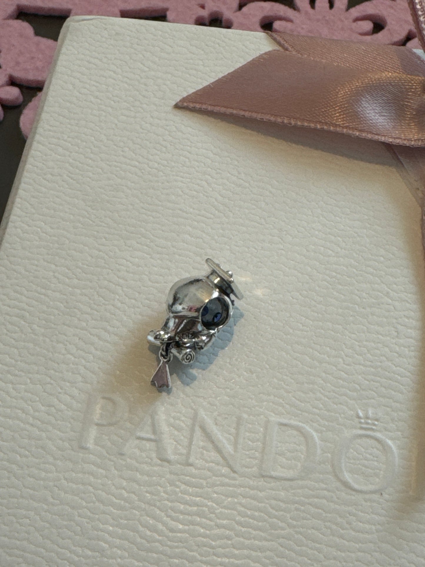 Genuine Pandora Graduation Owl School Learning Degree Charm