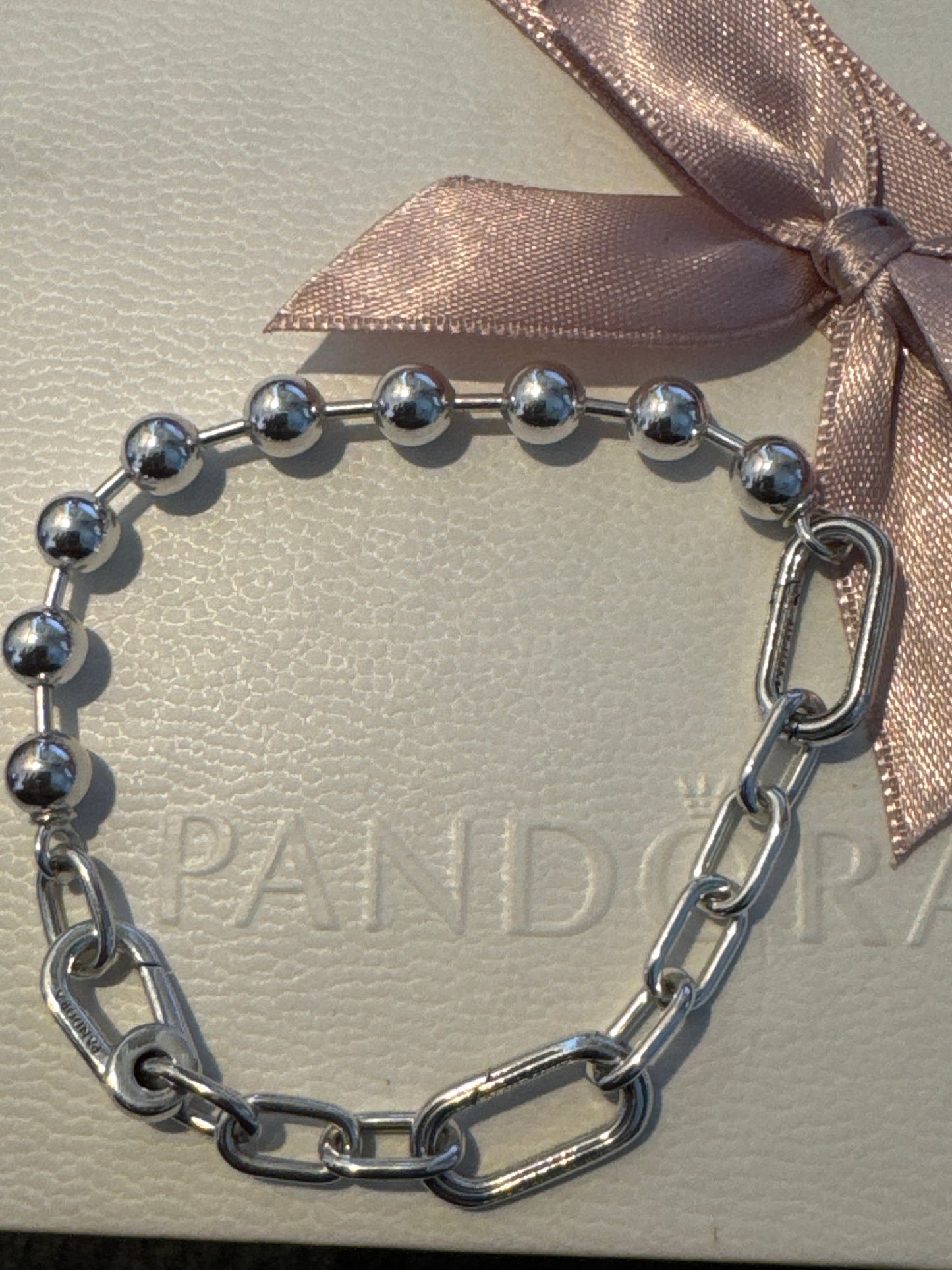 Genuine Pandora ME Link Metal Bead Bracelet 17cm