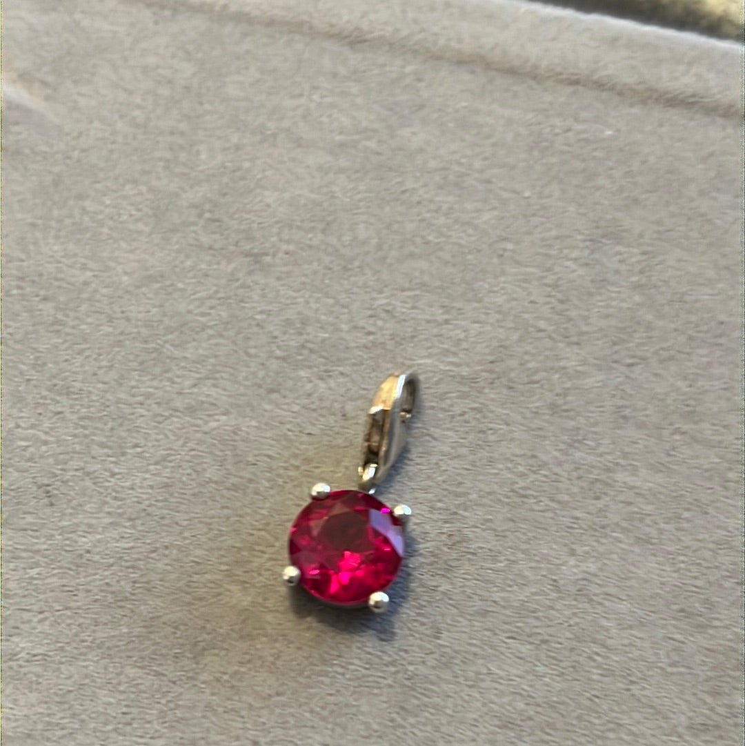 Genuine Thomas Sabo Pink Gem Stone CZ Clip Charm