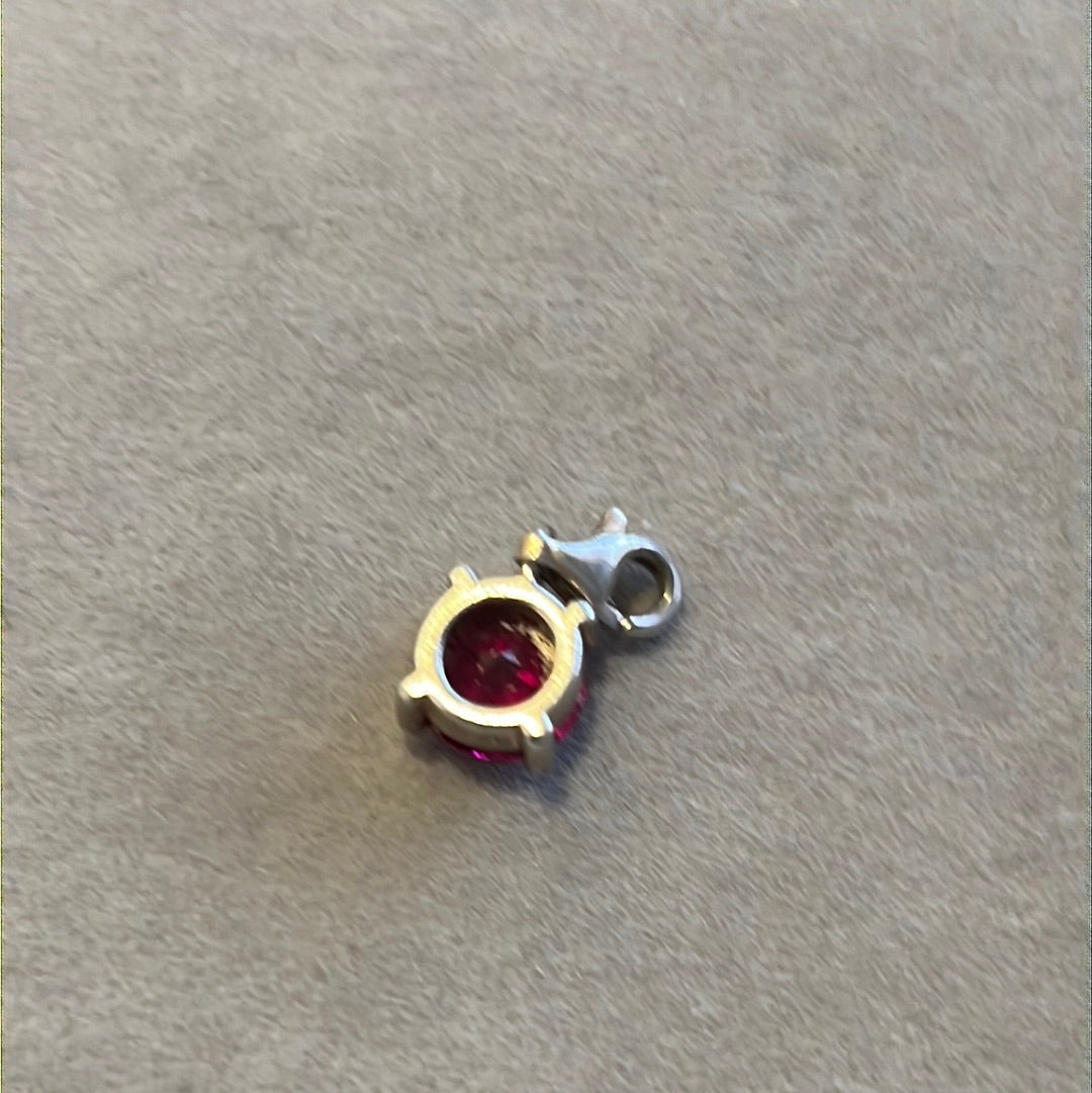 Genuine Thomas Sabo Pink Gem Stone CZ Clip Charm