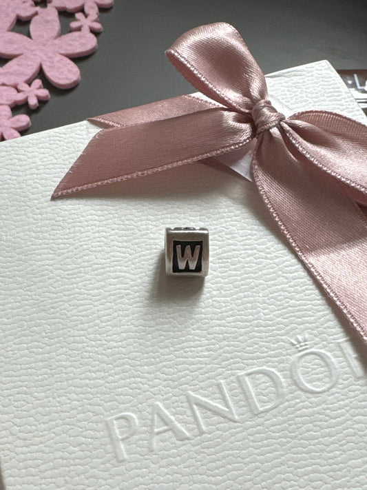 Genuine Pandora Vintage Letter W Triangular Charm