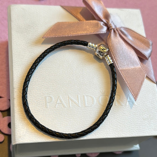 Genuine Pandora Single Leather Bracelet - Choice of Colour