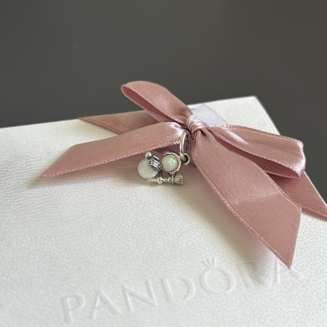 Genuine Pandora Opal Snowman Christmas Dangle Charm