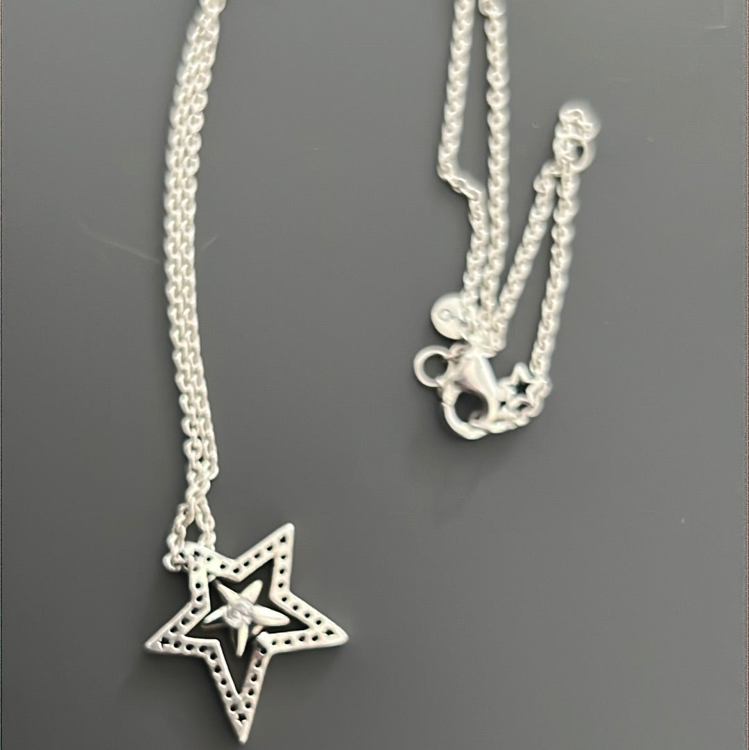 Pandora Sparkling Moon & Star Collier Necklace | Hamilton Place