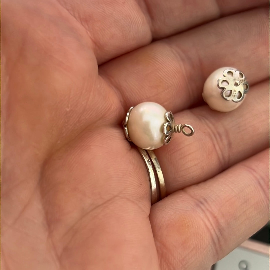 PANDORA | CLASSIC BEAUTY WHITE PEARL CZ EARRINGS ✪NEW✪ 290611P RETIRED RARE  ALE | eBay