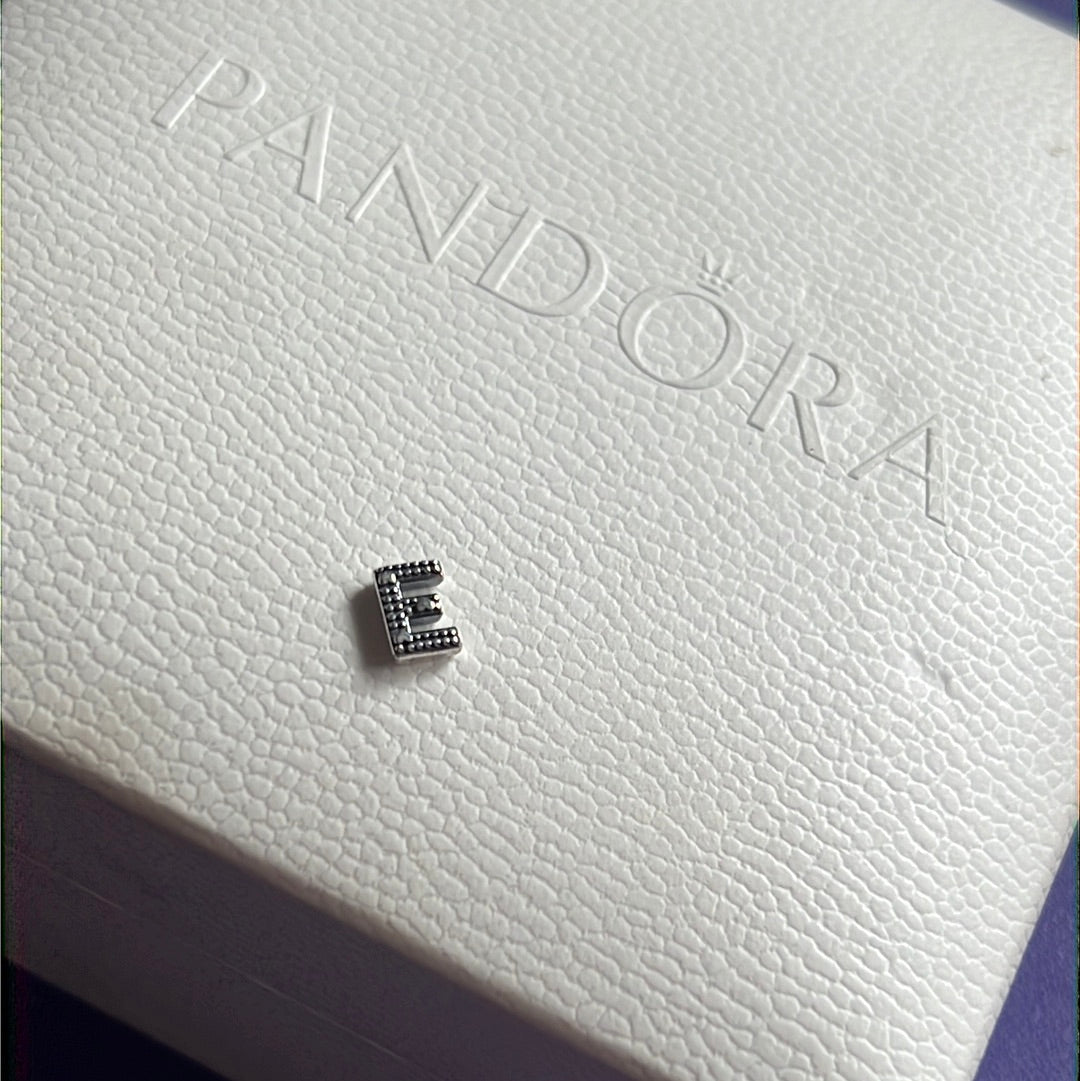 Genuine Pandora Petite Initial E Letter Memory Locket Charm