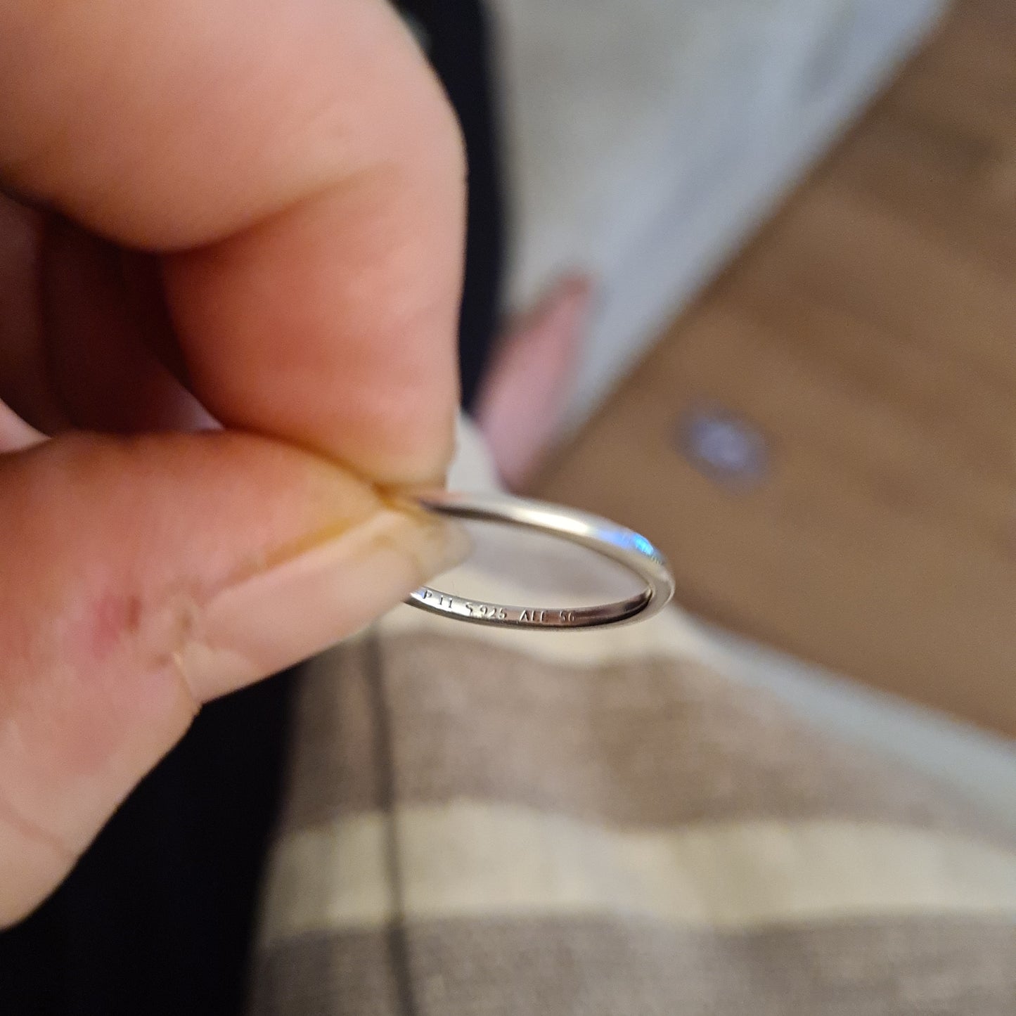 Genuine Pandora Rose Gold/ Sterling Silver Plain Wishbone Ring