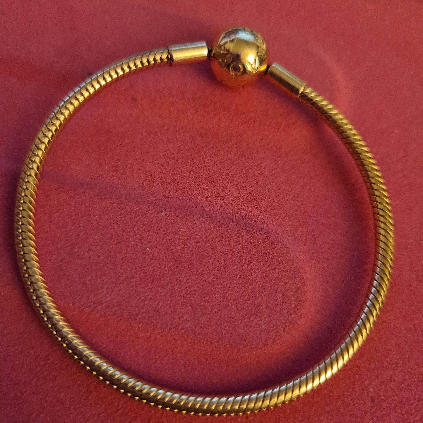 Genuine Pandora Rose Gold Smooth Snake Chain 18cm New Style