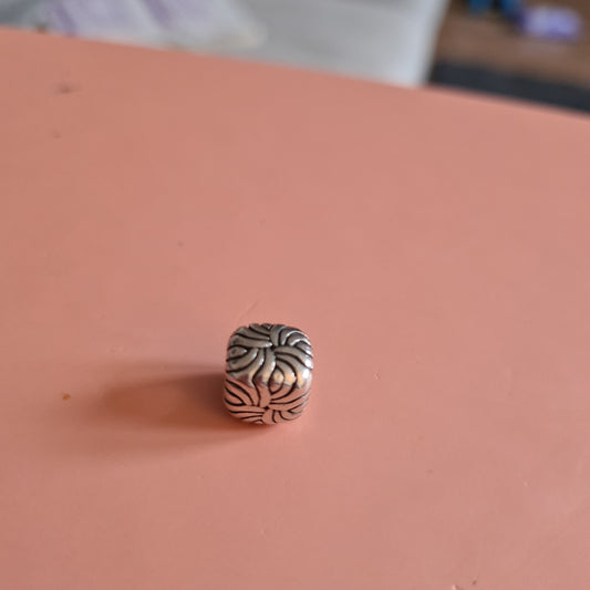 Genuine Pandora Swirl Wavy Lines Cube Retired and Old Charm