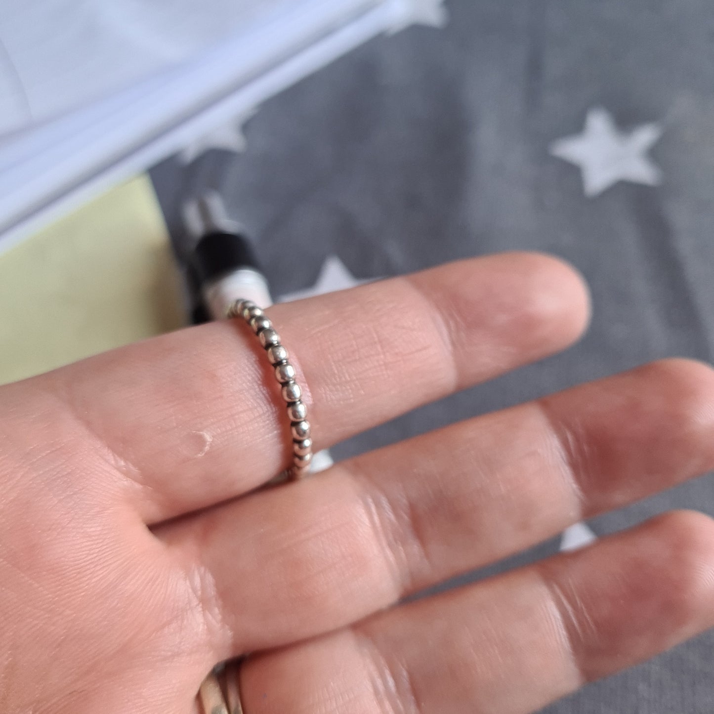 Genuine Pandora Birthstone Ring Size..Light Grey