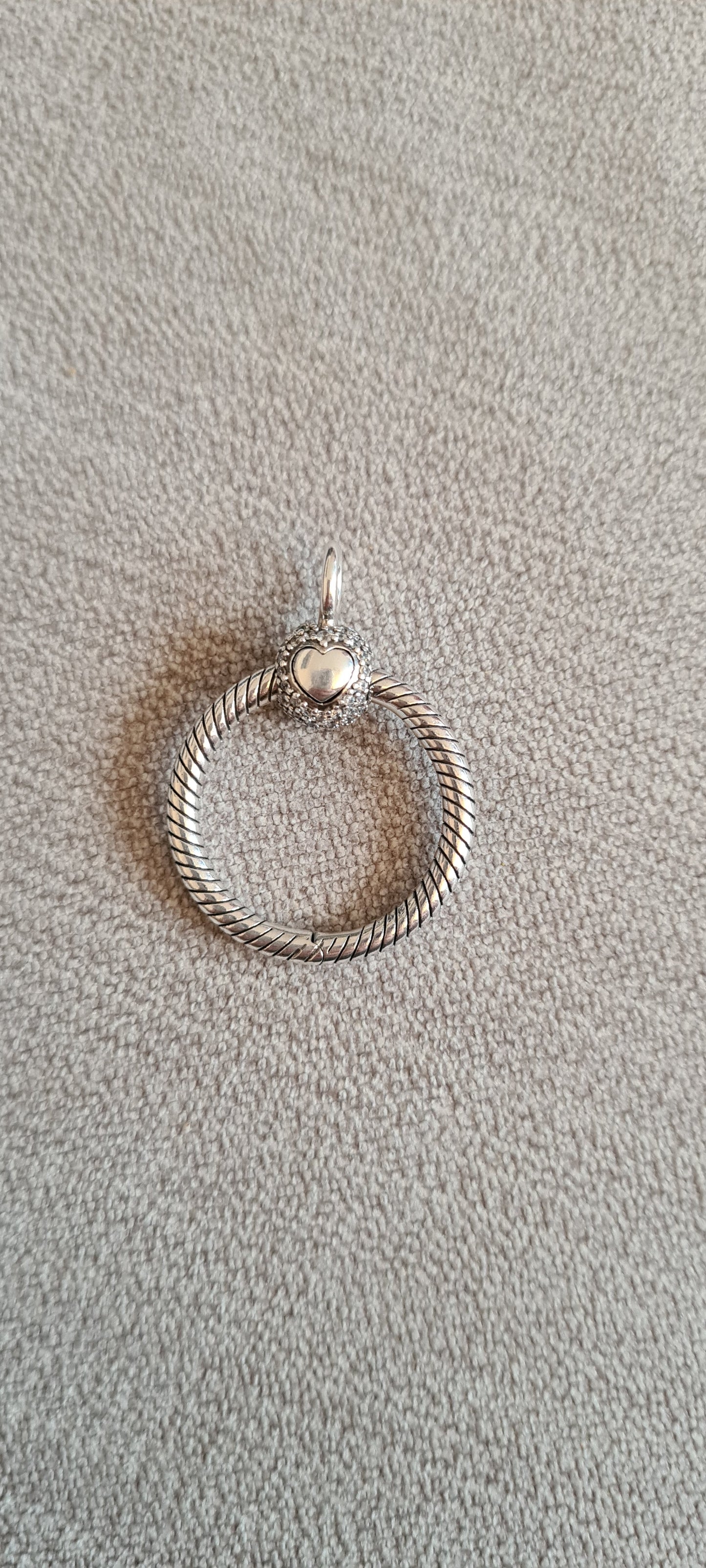 Genuine Pandora Pave Small O Ring Pendant