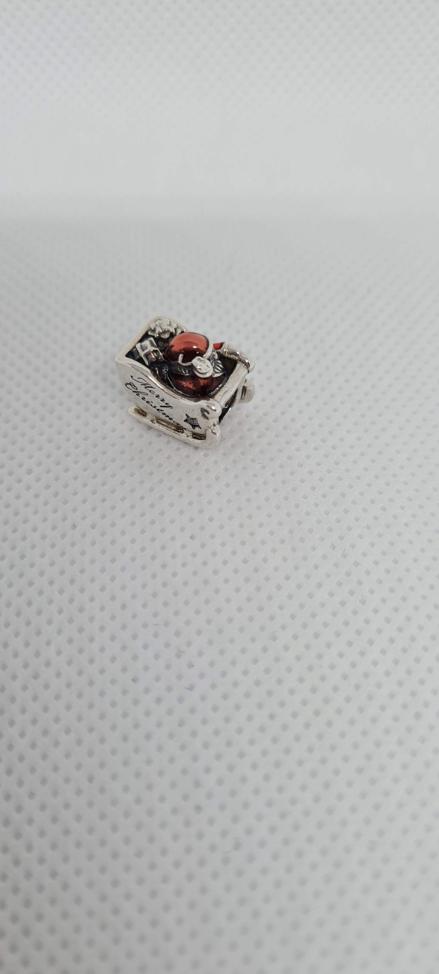 Genuine Pandora Christmas Santa Enamel Sleigh Charm