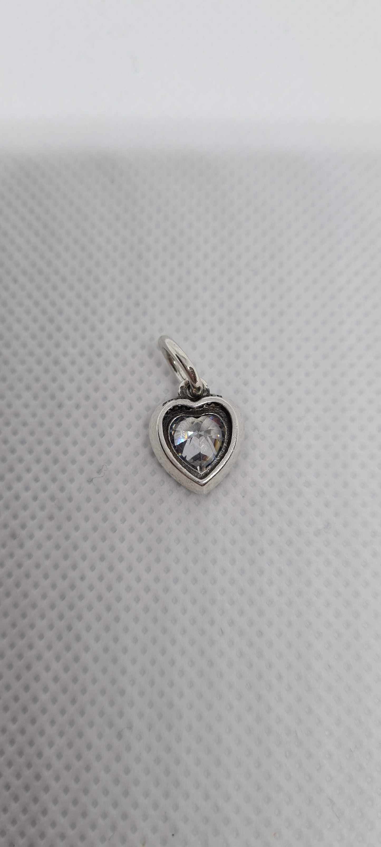 Genuine Pandora Sparkling Heart CZ Clear Pendant
