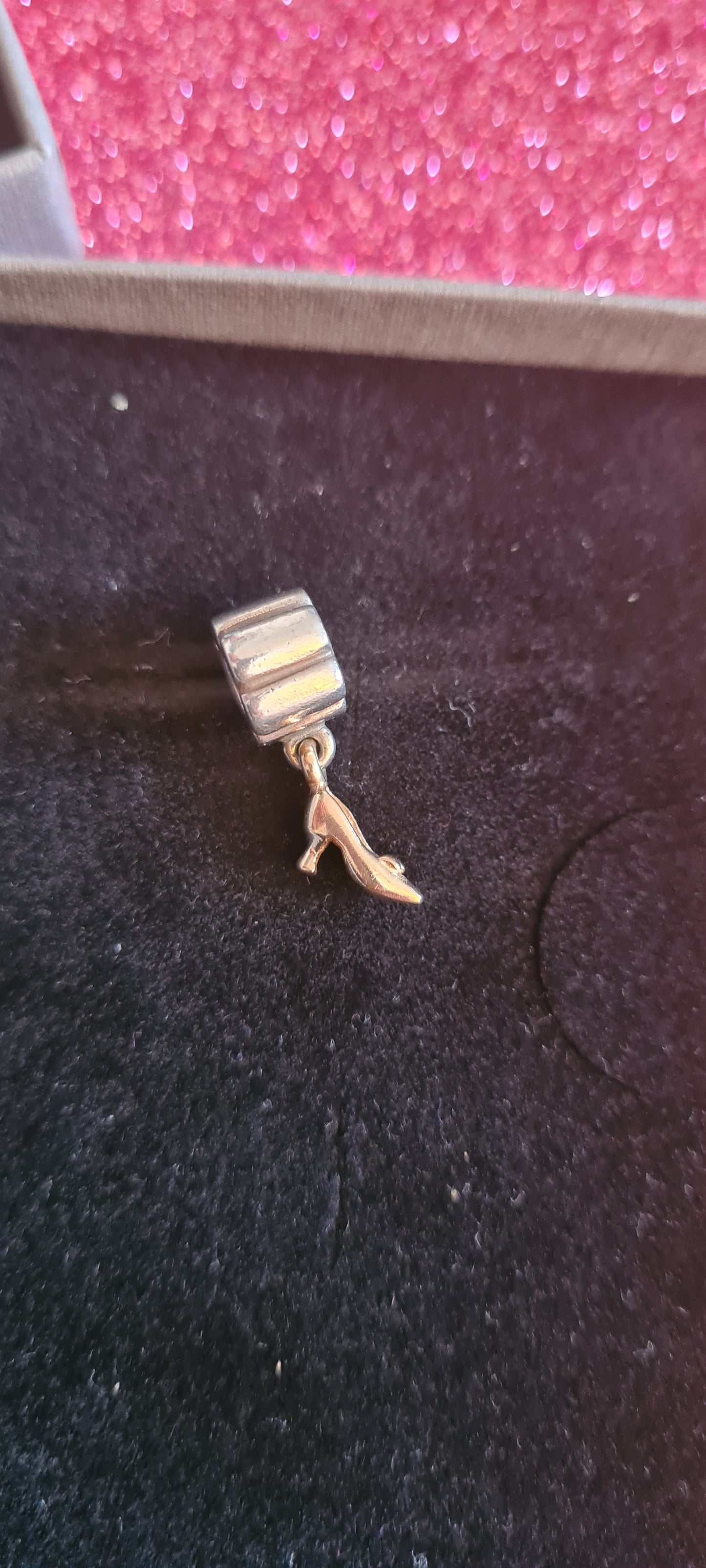 Genuine Pandora Two Tone Gold Shoe Dangle Charm