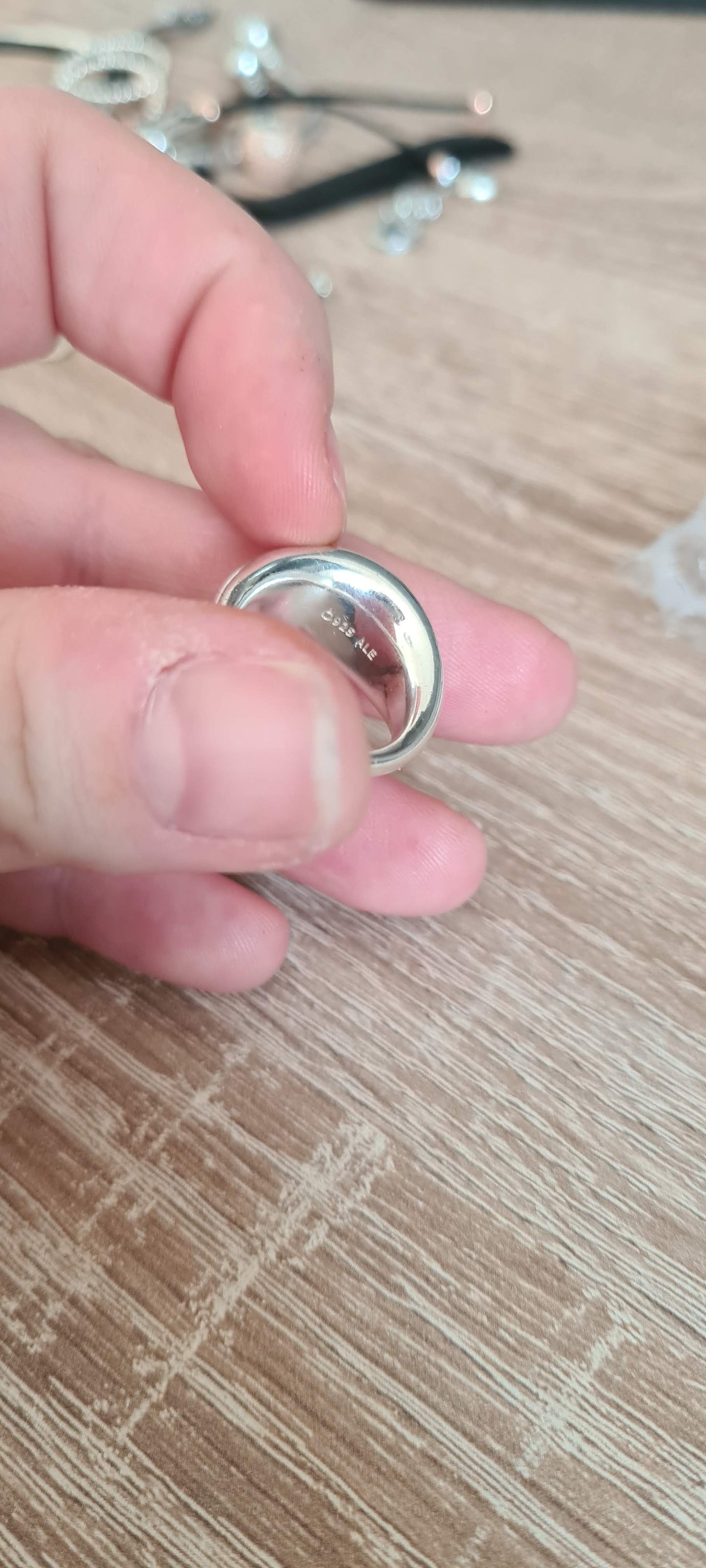 Genuine Pandora Size 52 Liquid Flow Solid Silver Ring SALE