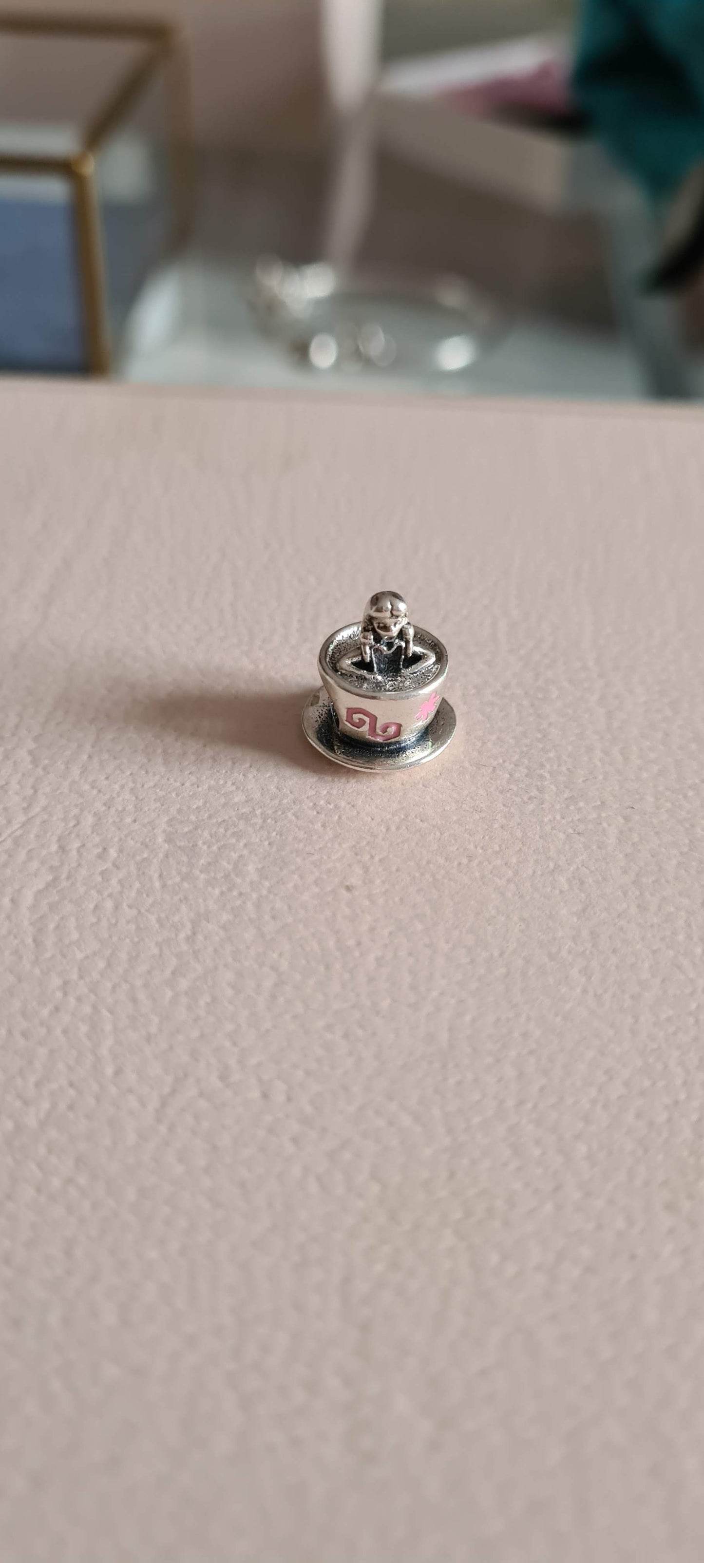 NOT Pandora Alice in A Teacup Charm
