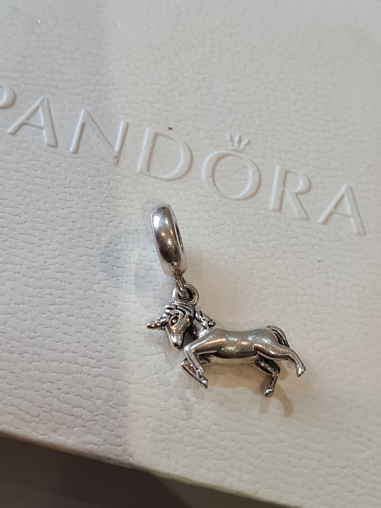 Genuine Pandora Two Tone Unicorn Horse Gold Horn Charm