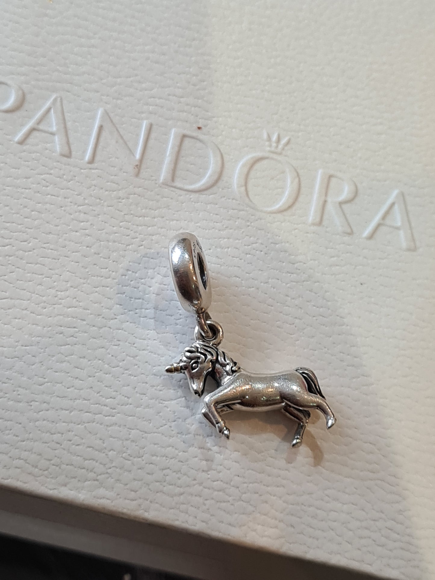 Genuine Pandora Two Tone Unicorn Horse Gold Horn Charm