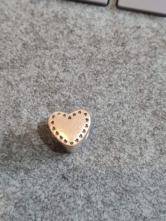 Genuine Pandora Engagement Ring in Box Two Tone Gold Diamond