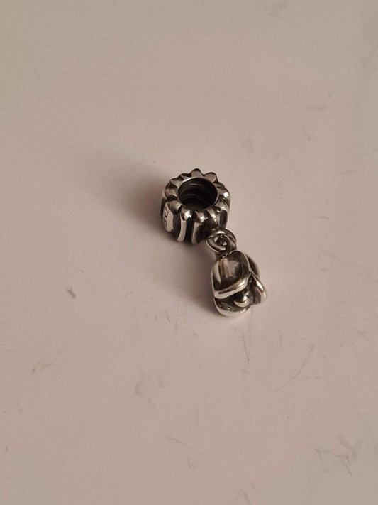 Genuine Pandora Dangle Rose Flower Dangle