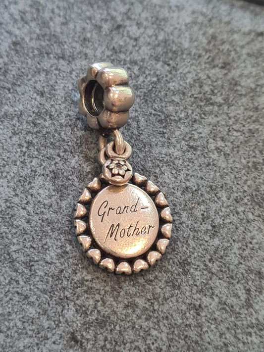 Genuine Pandora Grand Mother Nan Nanny Charm Dangle