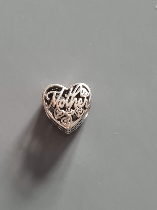 Genuine Pandora Mother and Son Heart Charm