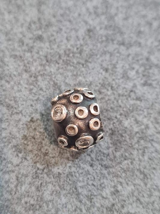 Genuine Pandora Moon Scape CZ Charm RARE HTF