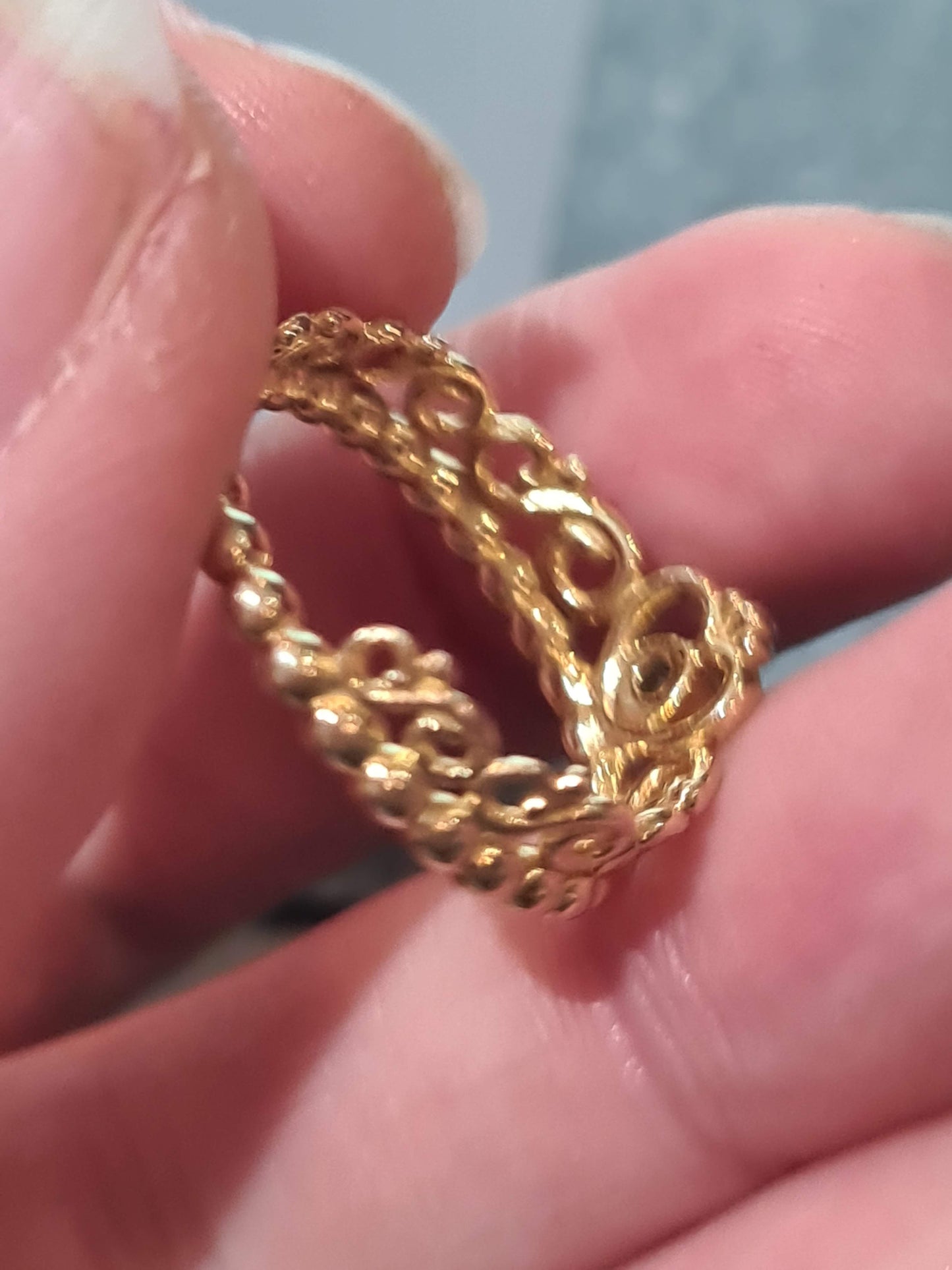 Genuine Pandora Shine Gold Princess Tiara Ring Size