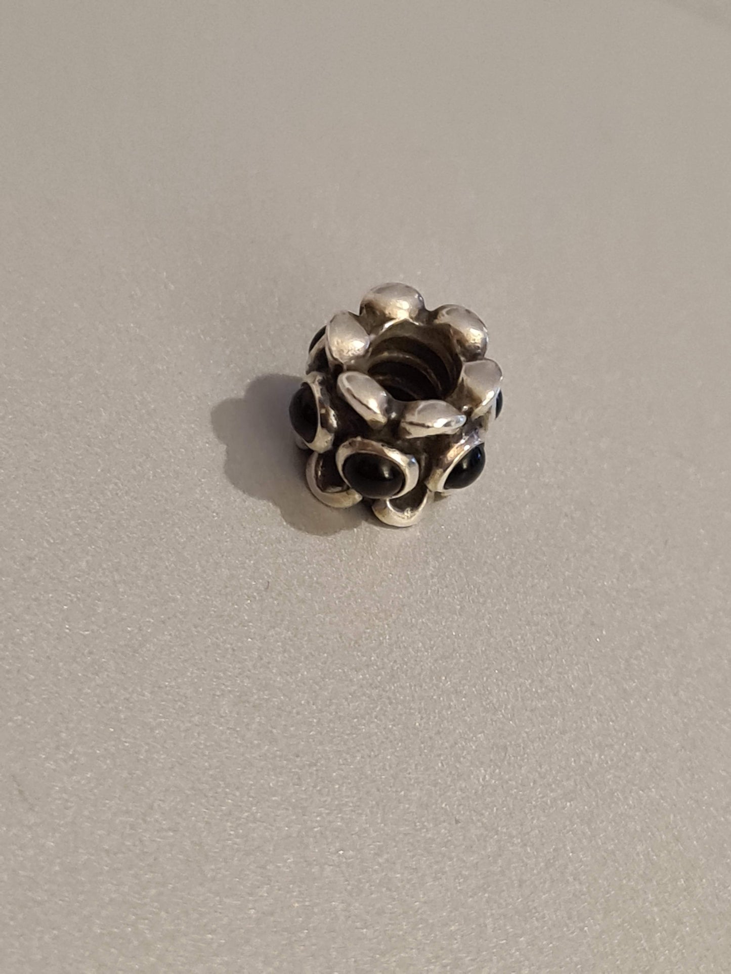 Genuine Pandora Black Forget Me Not Charm Retired Onyx