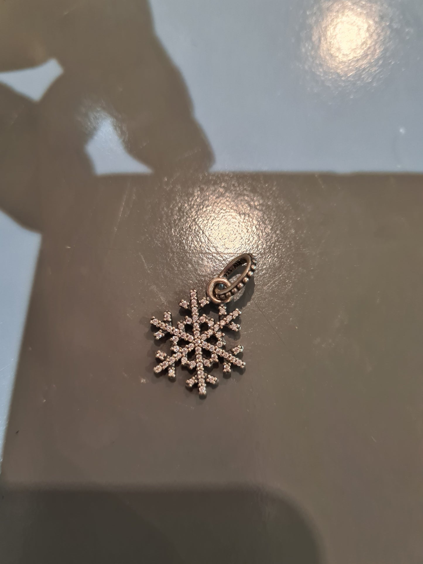 Genuine Pandora Snowflake Pave Sparkle Charm Pendant Xmas Christmas