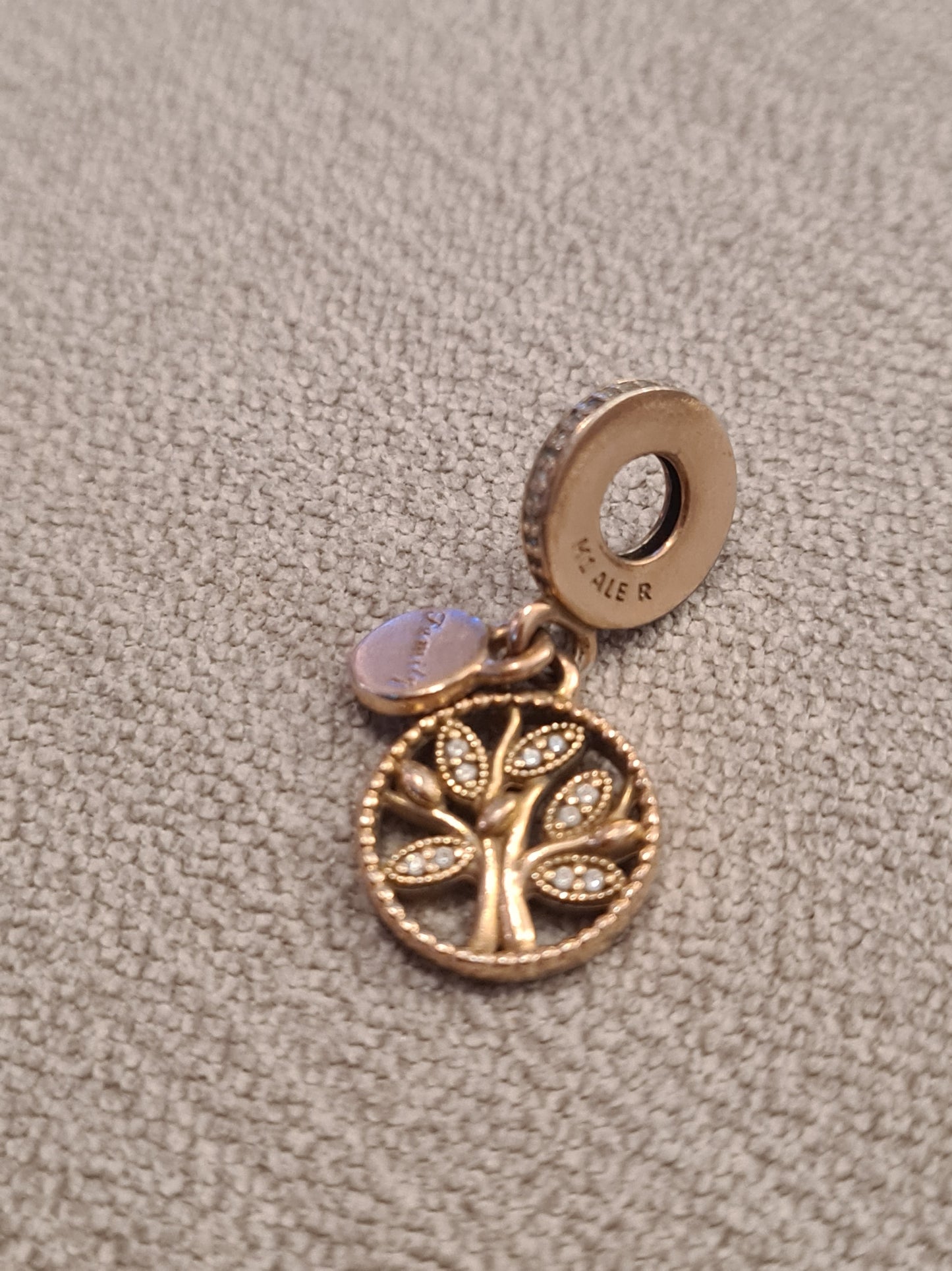 Genuine Pandora Rose Gold Family Tree Charm Dangle