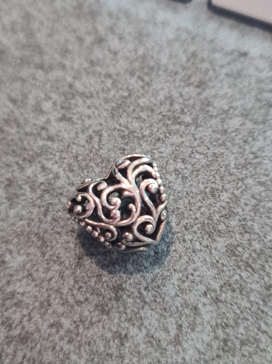 Genuine Pandora Regal Heart Openwork Charm