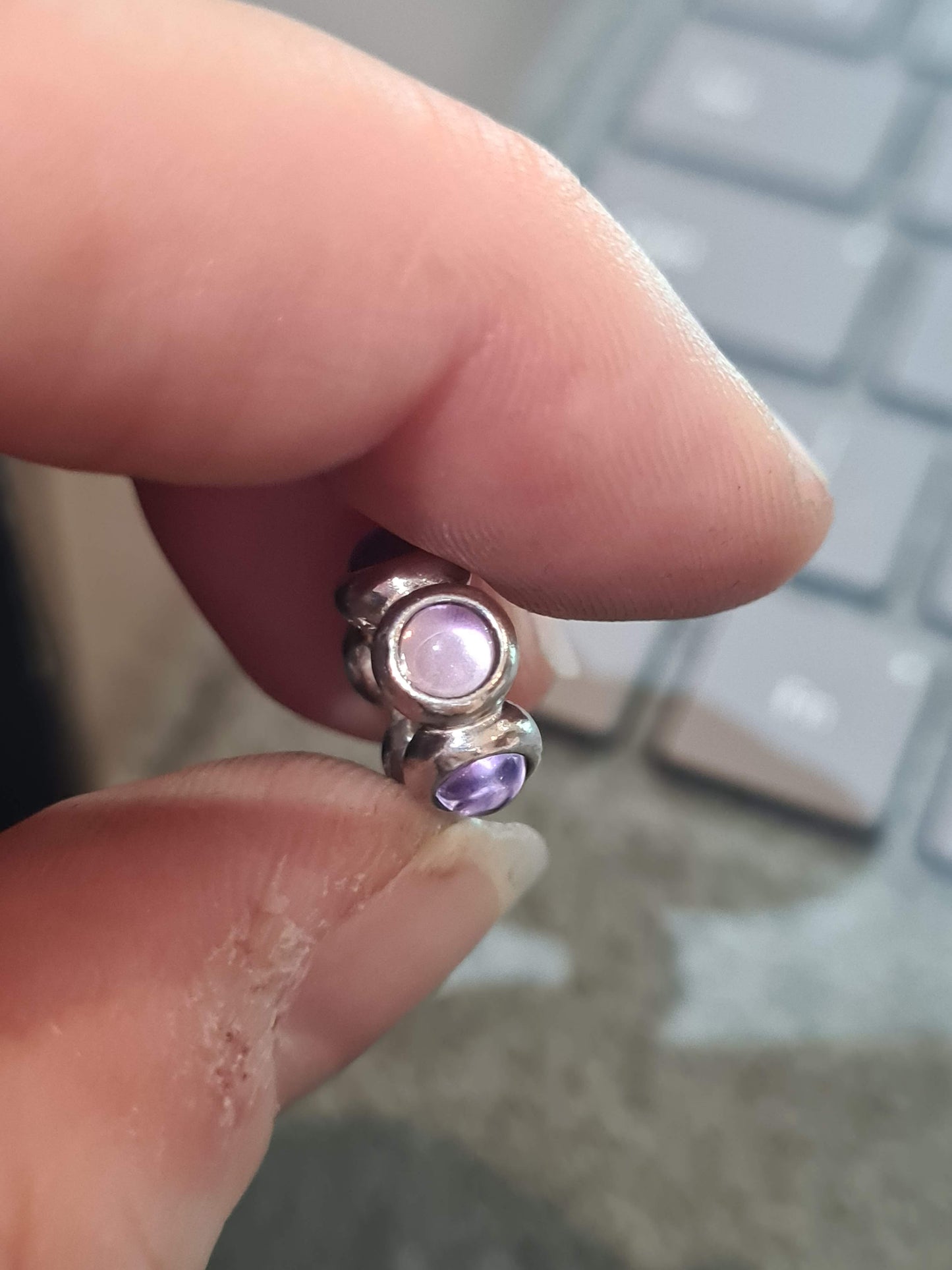 Genuine Pandora Amethyst Purple Spacer Cabochon