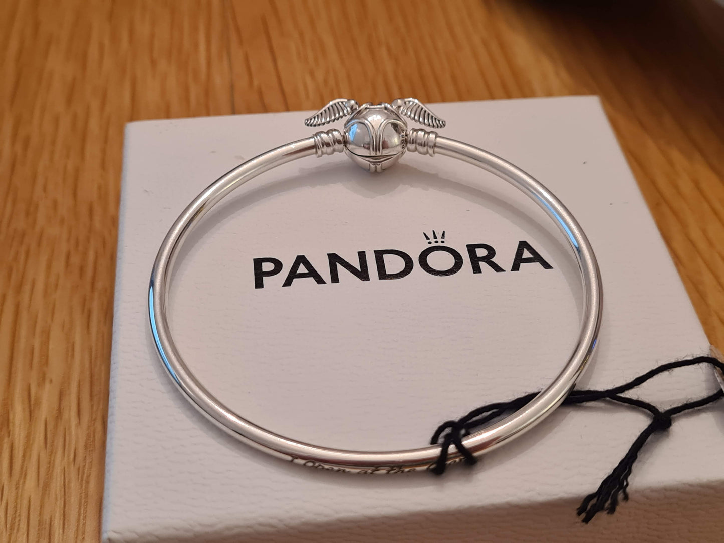 Sterling Silver Harry Potter Bangle With Snitch Clasp 17cm