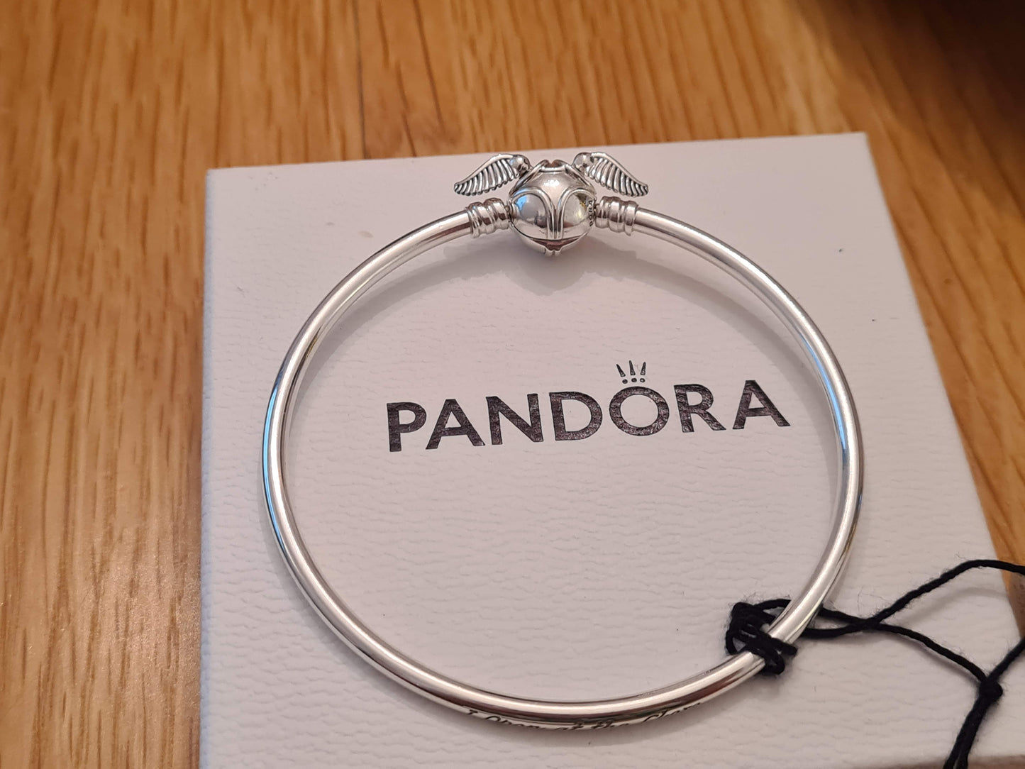 Sterling Silver Harry Potter Bangle With Snitch Clasp 17cm