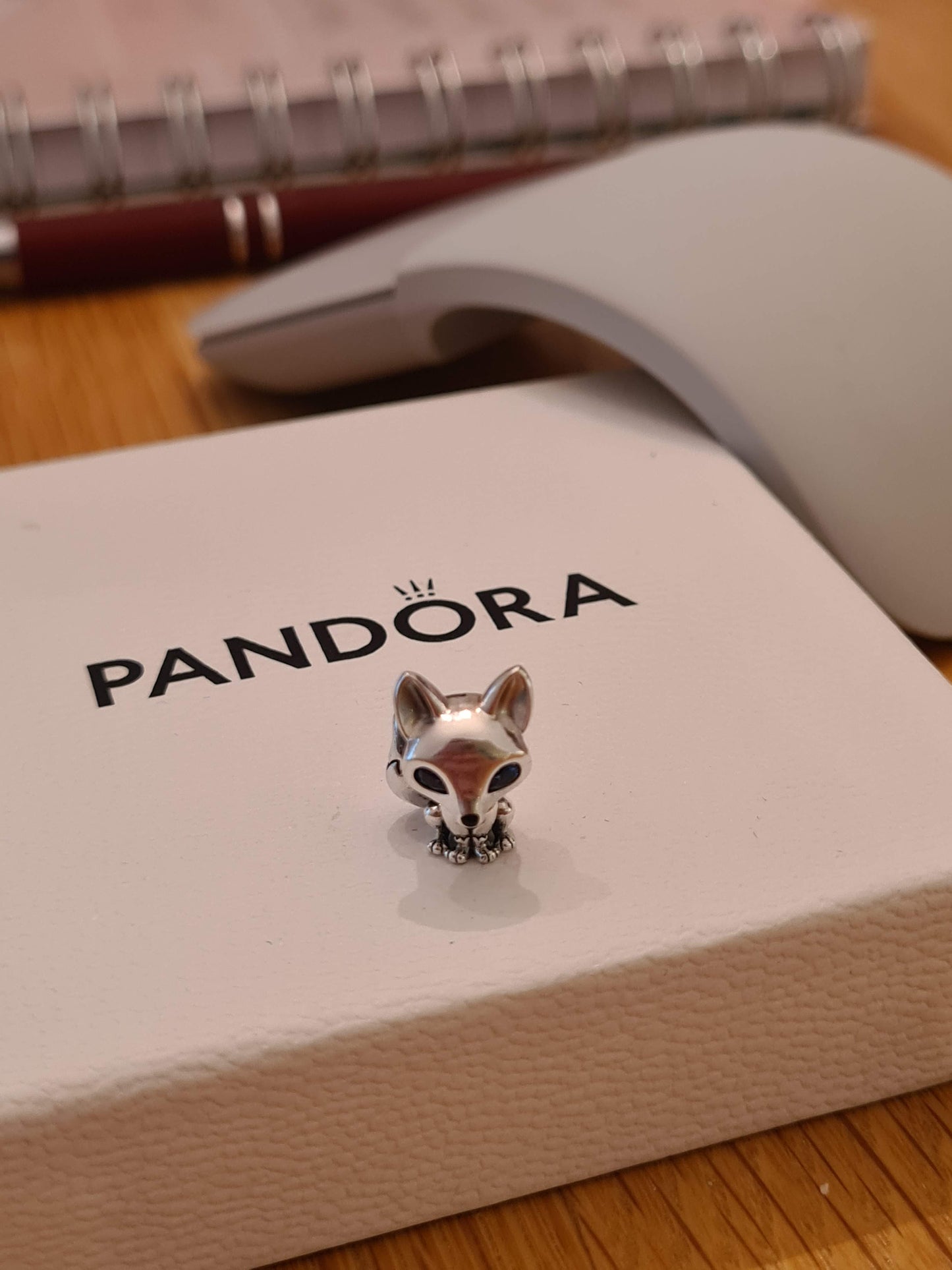 Genuine Pandora Brand New Fox With Blue Cz Eyes Beautiful Charm