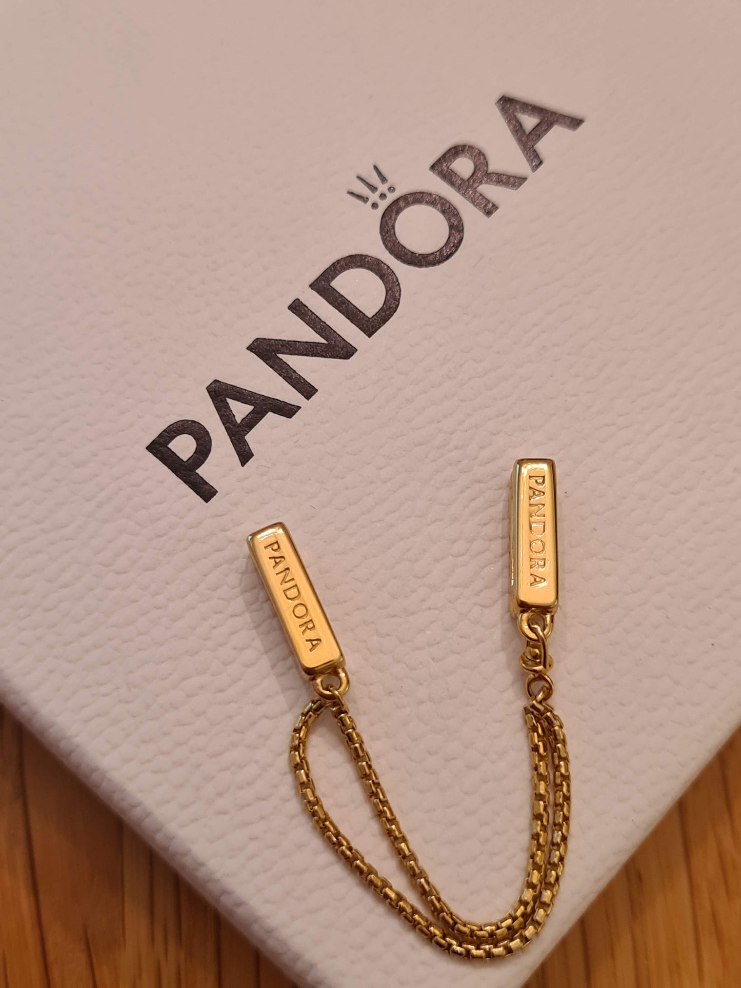 Genuine Pandora Brand New Shine Gold Safety Chain
