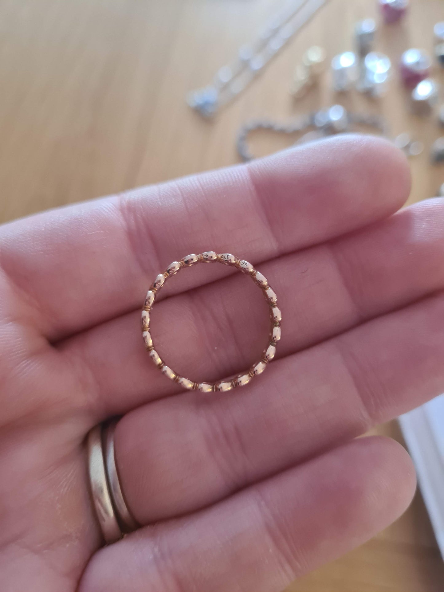 Genuine Pandora Rose Gold Openwork Ring in Size 58
