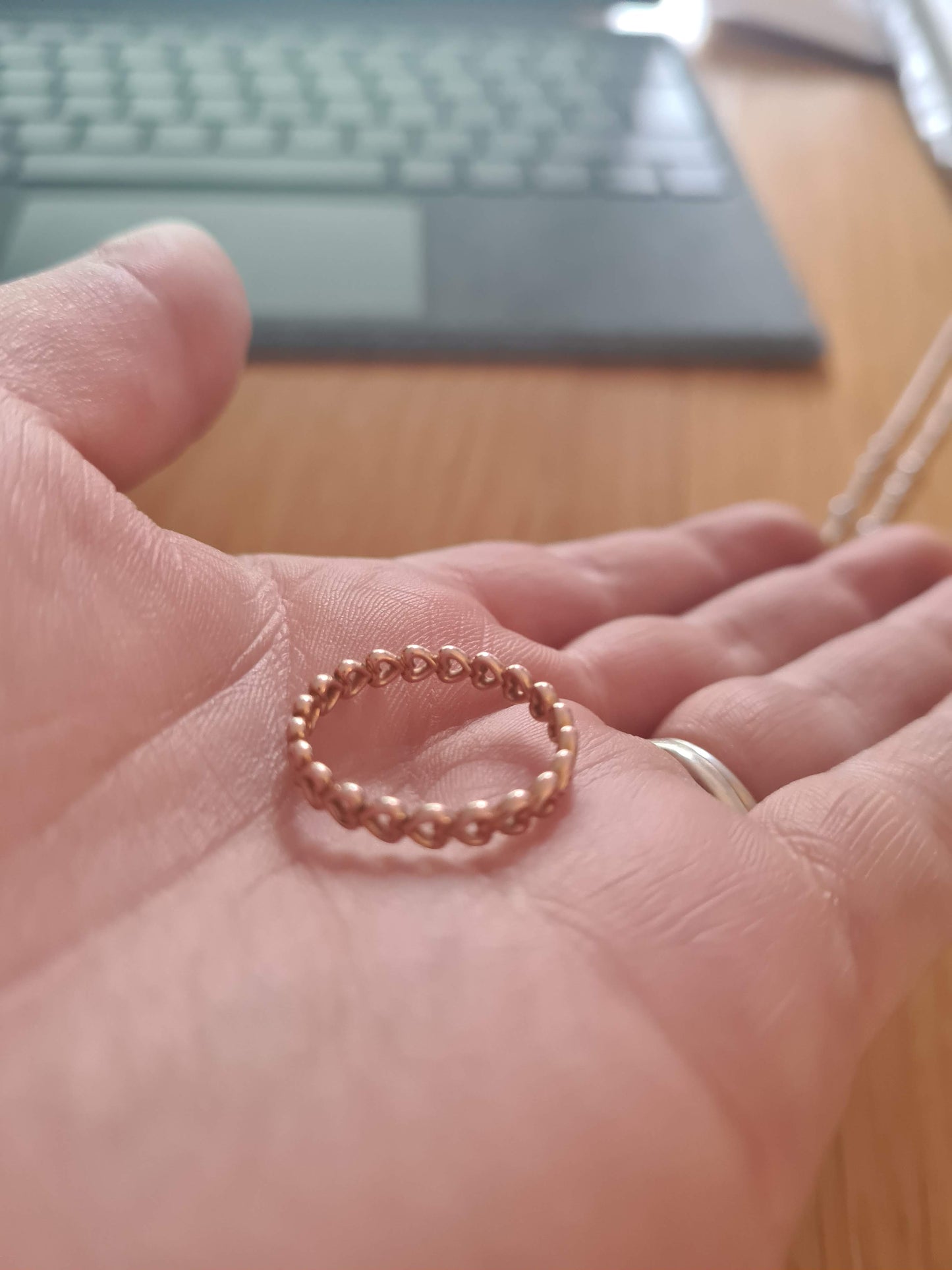 Genuine Pandora Rose Gold Openwork Ring in Size 58