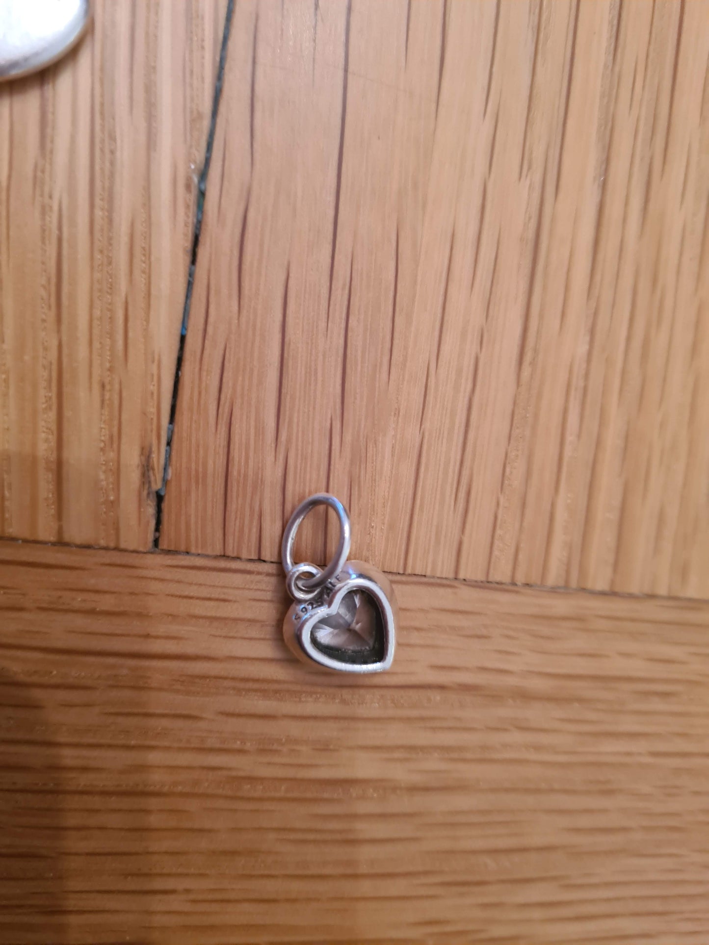 Genuine Pandora Clear Dangle CZ Pave Heart Genuine Pendant