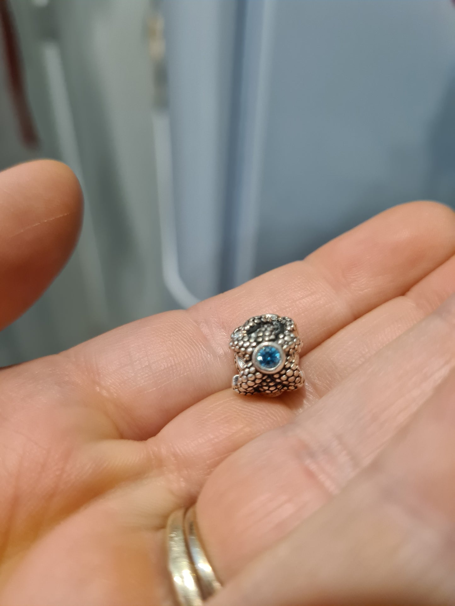 Genuine Pandora Starfish and Stone Blue Charm