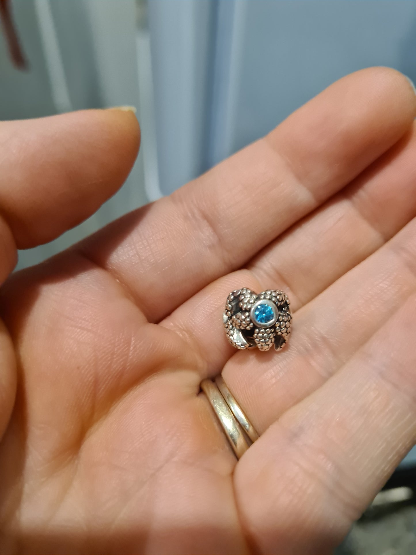 Genuine Pandora Starfish and Stone Blue Charm