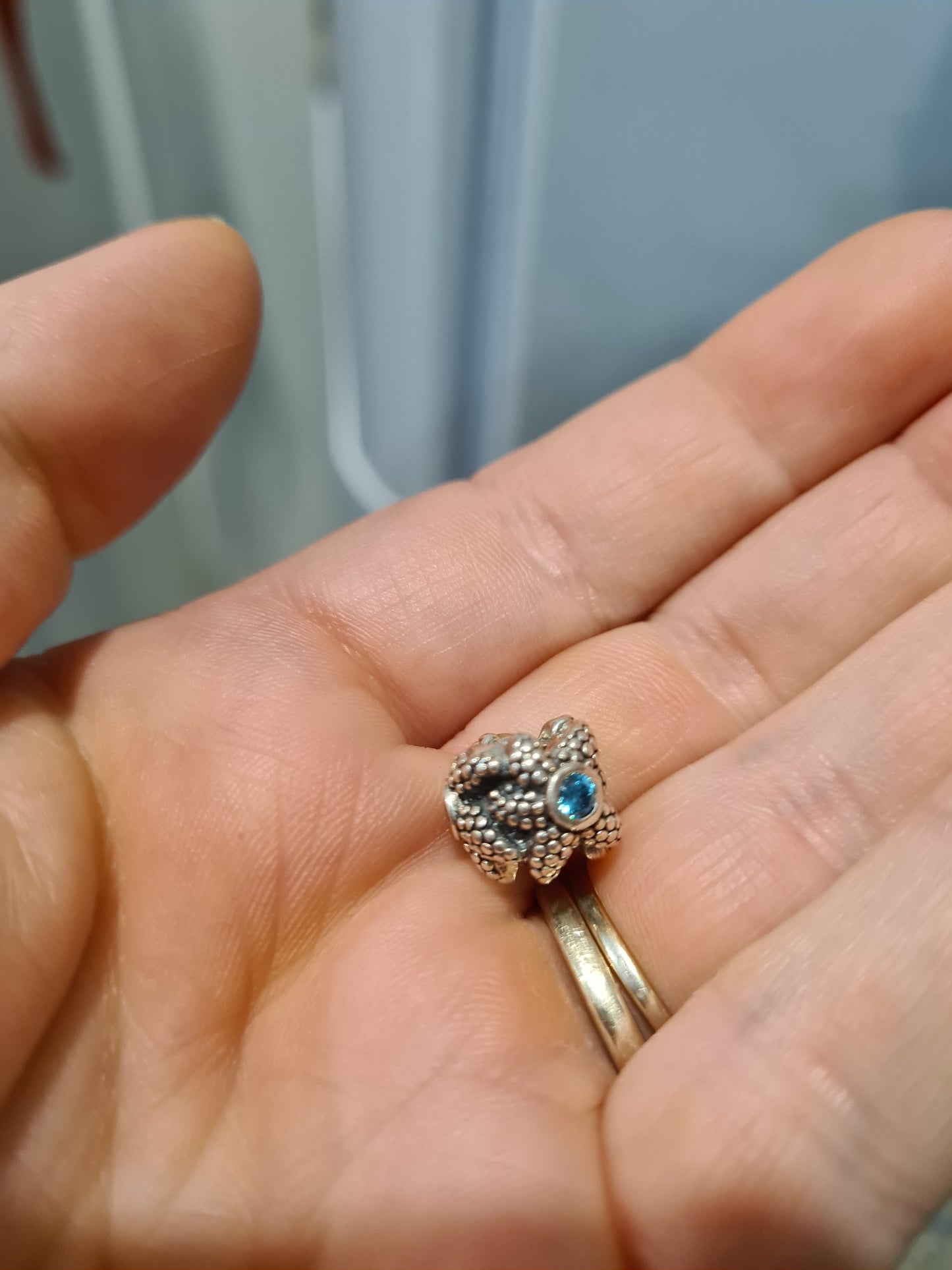 Genuine Pandora Starfish and Stone Blue Charm