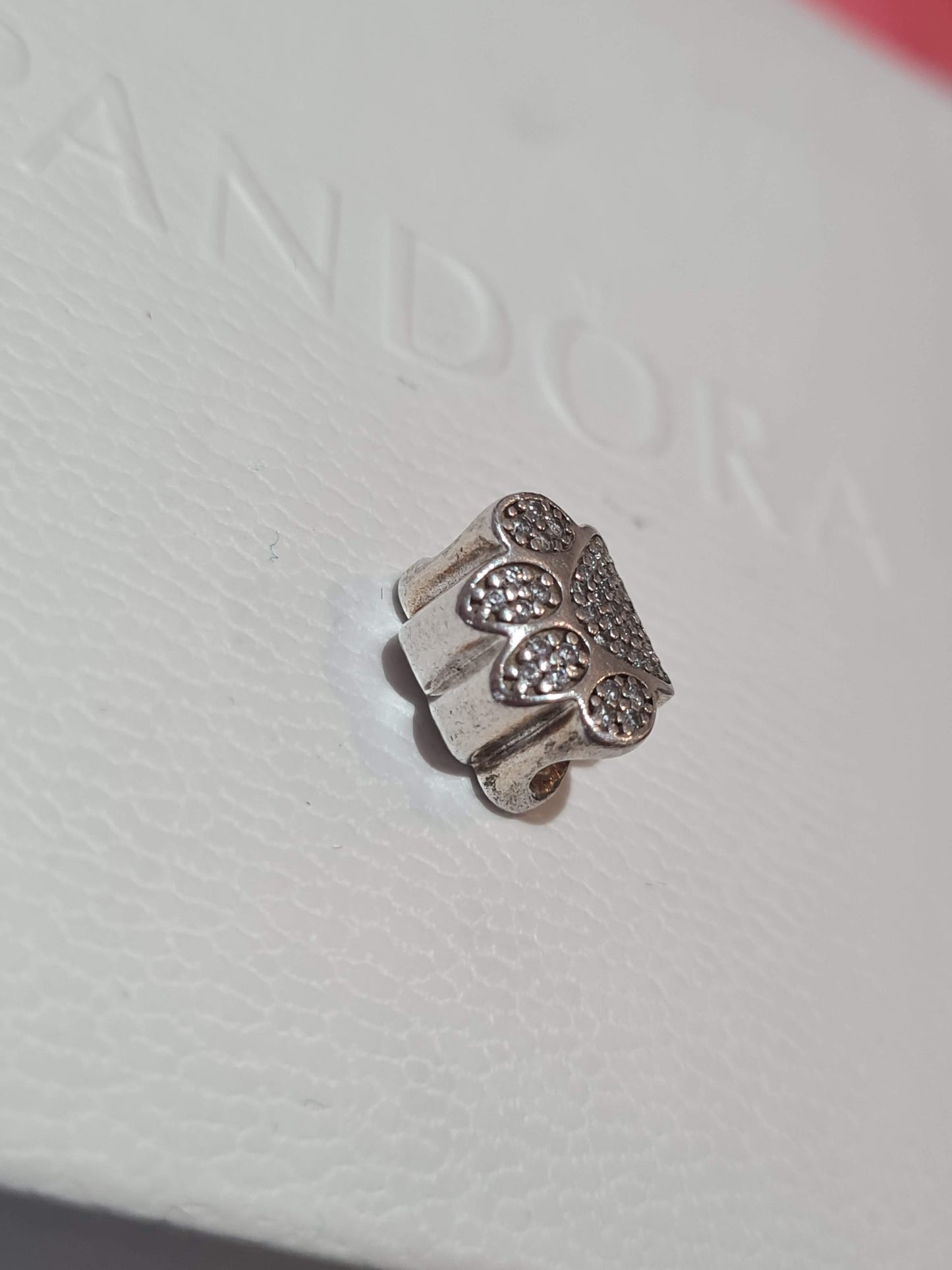 Genuine Pandora Clear Pave Sparkle Paw Print Charm