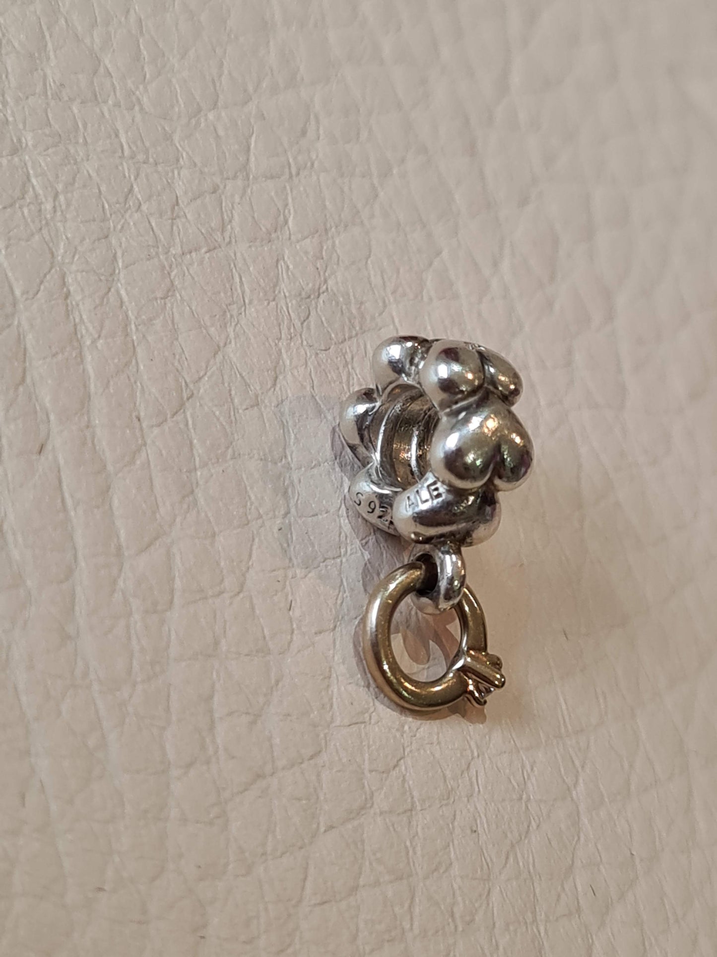 Genuine Pandora 'I Do' Engagement Ring in Gold with Small Diamond Dangle Charm